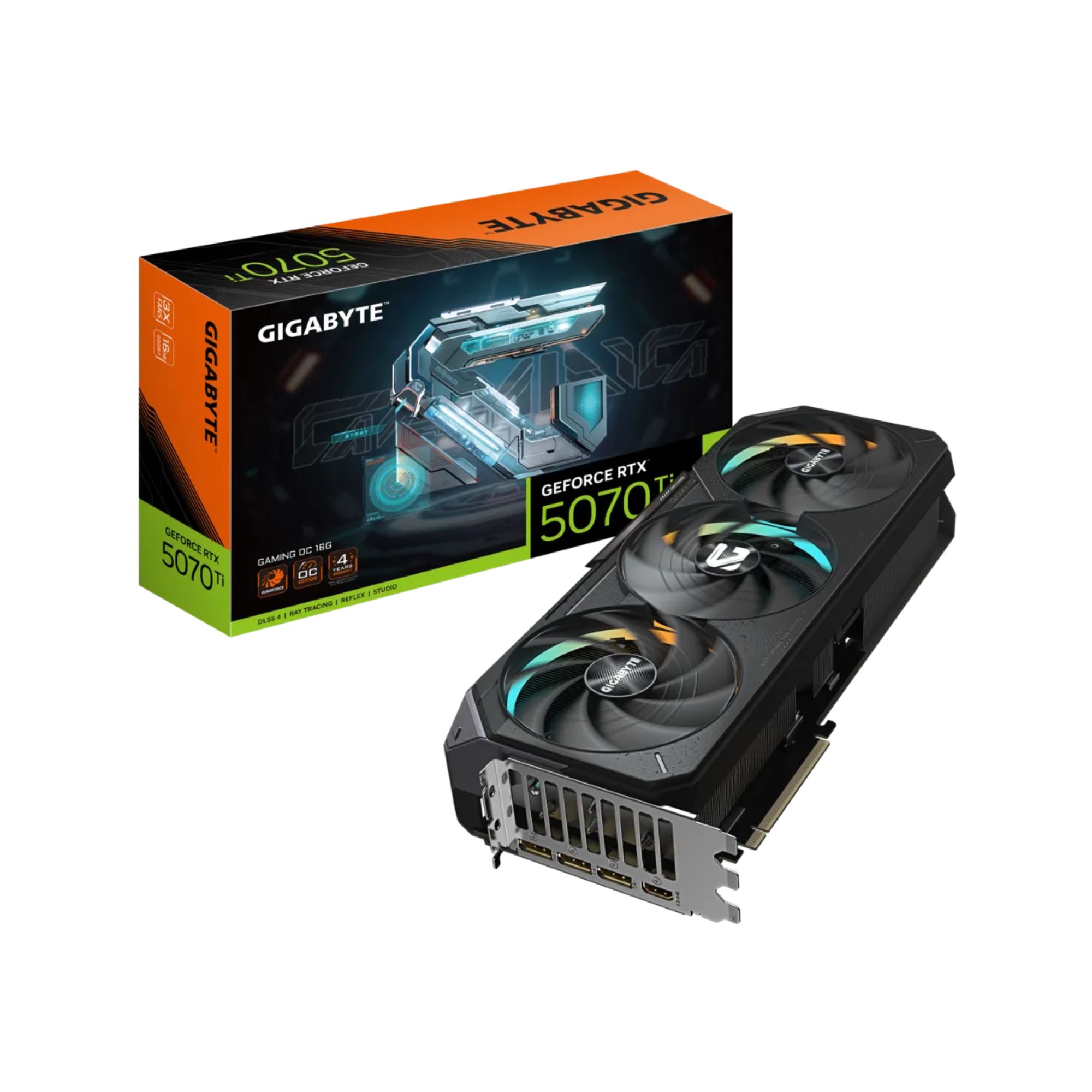 Tarjeta de Video Gigabyte GeForce RTX 5070 Ti Gaming OC, Triple Fan, 16 GB GDDR7, 1x HDMI, 3x DisplayPort, RGB, Negro